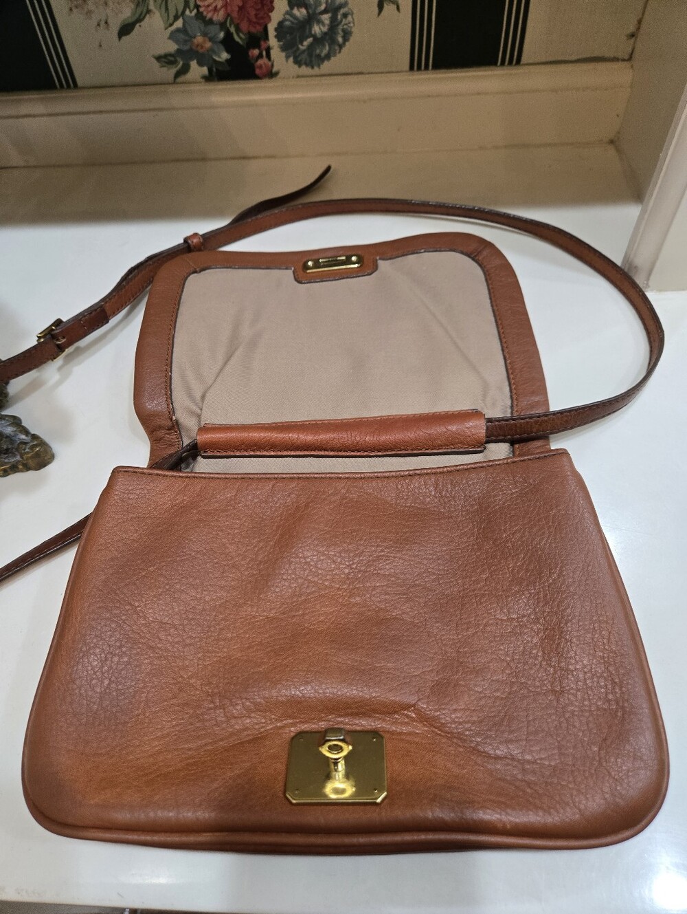 J CREW Leather TAN Purse Crossbody Bag - Picture 4 of 6